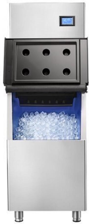 Ijsblokjesmachine Commercieel 254 Kg Per Dag ie 182 Ijsblokjesvormen Roestvrij Staal Zelfreinigend Met Touchscreen Bediening