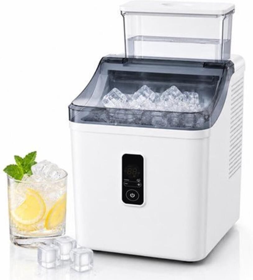 IJsblokjesmachine Draagbaar 1 5 Liter Capaciteit Wit Zelfreinigend Keuken En Camping