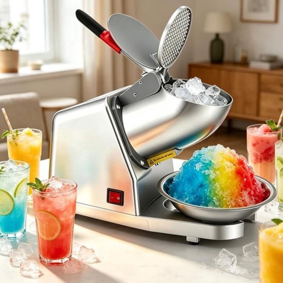 Ijscrusher Commerciële 100 Kg Per Uur 300 W Motor Antislipbasis Voor Cocktails Smoothies Slushdrankjes