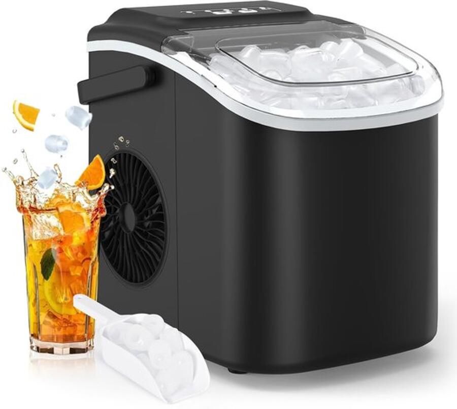 IJsmachine 12 kg 24 uur zelfreinigende ijsmachine klaar in 6-12 minuten met handvat schep mand