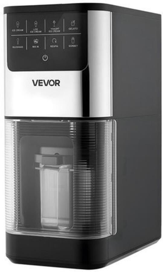 Ijsmachine 7-in-1 Multifunctioneel 800 W Vermogen 0 5 L Inhoud Roestvrijstaal Mes Voor Zelfgemaakt IJs En Sorbet