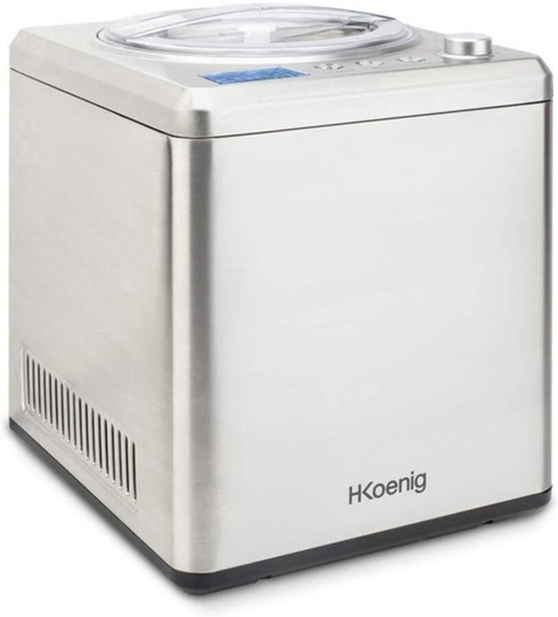 Ijsmachine Elektrisch 2 Liter Inhoud 180 W Vermogen Roestvrij Staal Voor Sorbet En Yoghurtijs