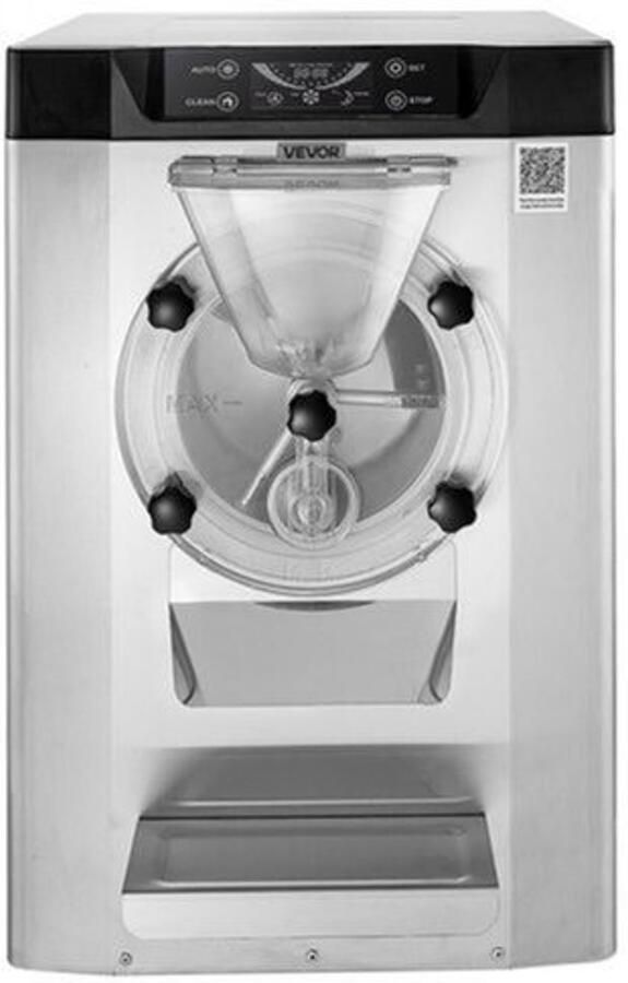 Ijsmachine Tafelmodel 2000 W Vermogen 6 Liter Inhoud Roestvrij Staal Voor Horeca En IJssalons