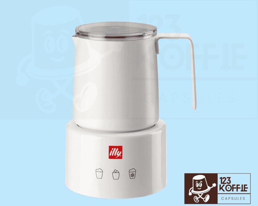 Illy Elektrische melkopschuimer wit Voor warm en koud melkschuim barista kwaliteit thuis - Foto 2