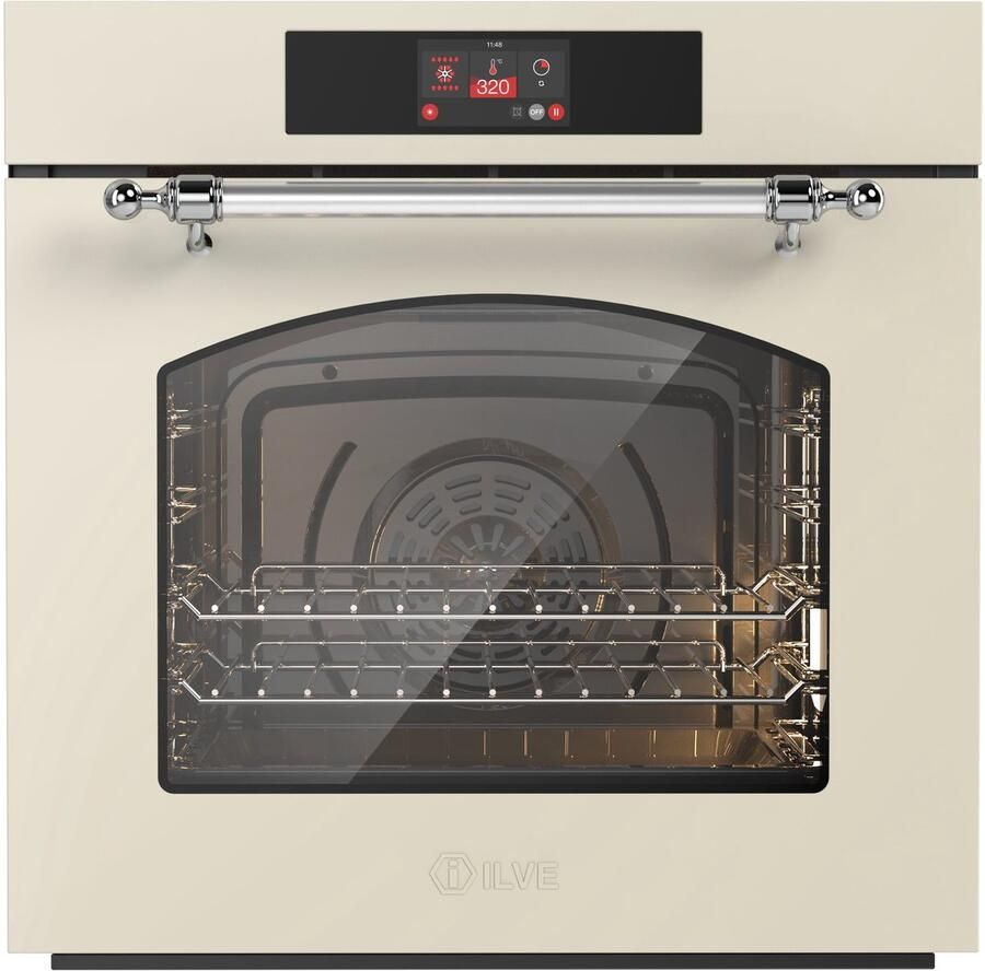 Ilve Oven 60 cm A+ clas 30 320 graden Antiek Wit Chroom Inbouw