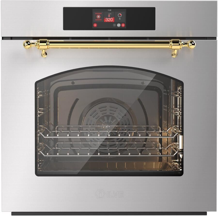 Ilve Oven 60 cm A+ clas 30 320 graden RVS Messing Inbouw