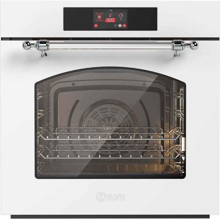 Ilve Oven 60 cm A+ clas 30 320 graden Wit Chroom Inbouw