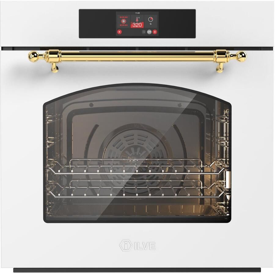 Ilve Oven 60 cm A+ clas 30 320 graden Antiek Wit Messing Inbouw