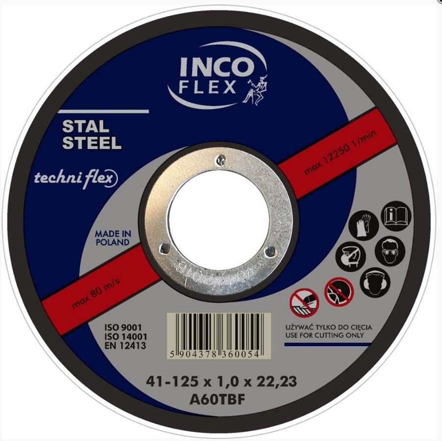 INCO-VERI T1A Serie Snijmachine Diameter 125mm Dikte 2mm Vlaktarief 41