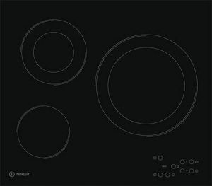 Indesit Elektrische kookplaat Model RI360C Zwart Inbouw Keramisch 3 zones