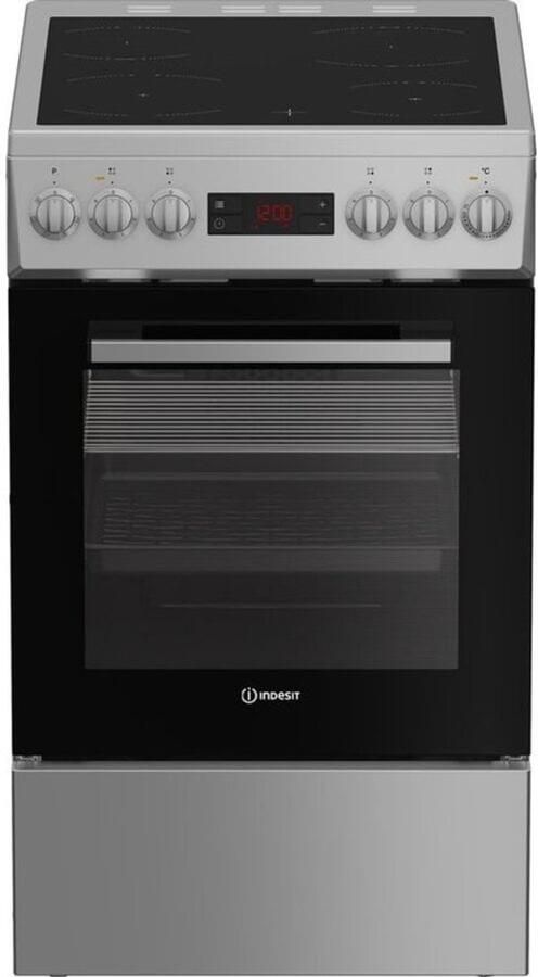 Indesit I5V5LCS Keramisch fornuis RVS 50 cm