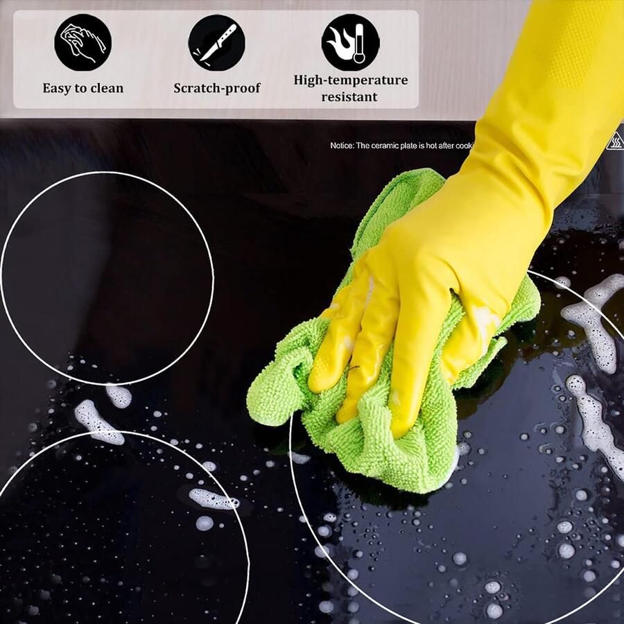 Inductie Kookplaat Inbouw fornuis Thuis koken Touch control 58 cm breed Zwart