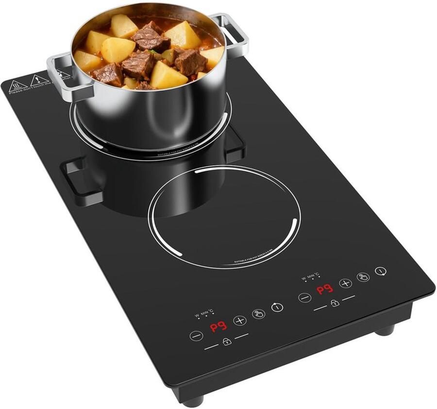 Inductiekookplaat 2 Pitten met 3000W Vermogen