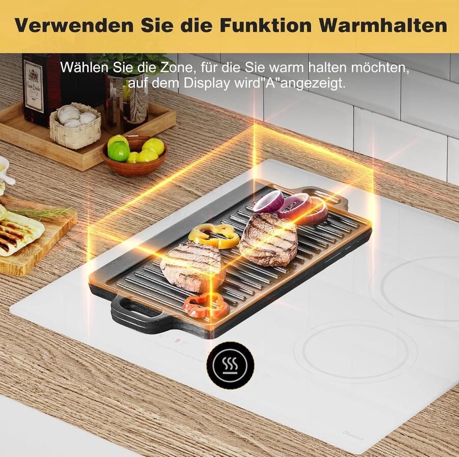 Inductiekookplaat met 4 Zones Krachtige Elektrische Kookplaat