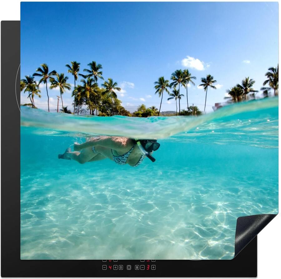 Inductiemat Vinyl Bescherming voor Inductiekookplaat Snorkel Hawaii 78x78cm