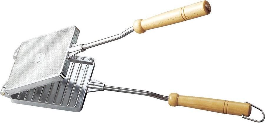 INNO CUISINE Inno Cuisinno Tosti-ijzer gietaluminium houten steel - Foto 2
