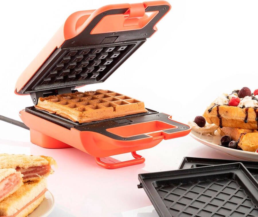 Innovagoods 2-in-1 Waffle and Sandwich Maker with Recipes Wafflicher - Foto 2