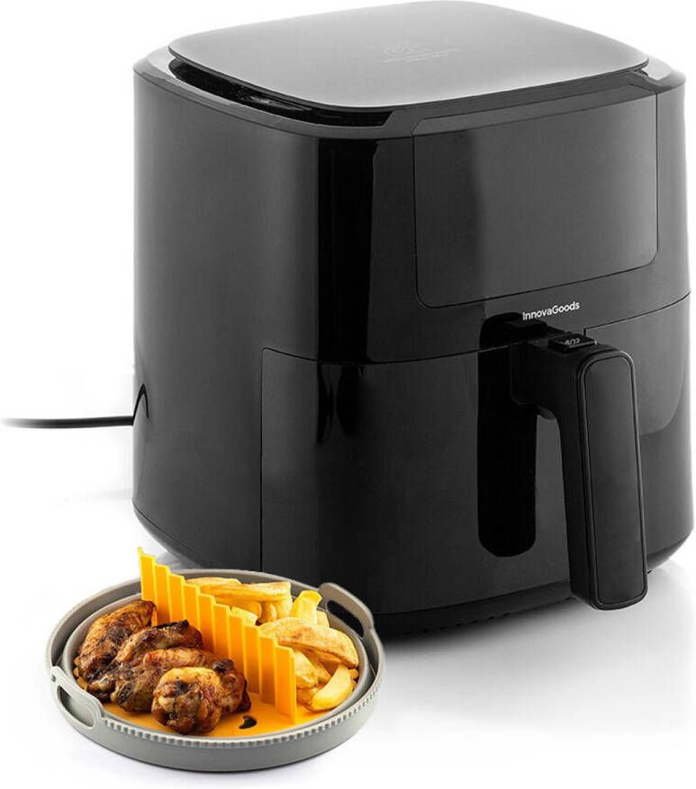 Innovagoods Pack Luchtfriteuse met mand en Opvouwbaar siliconen mandje voor airfryer