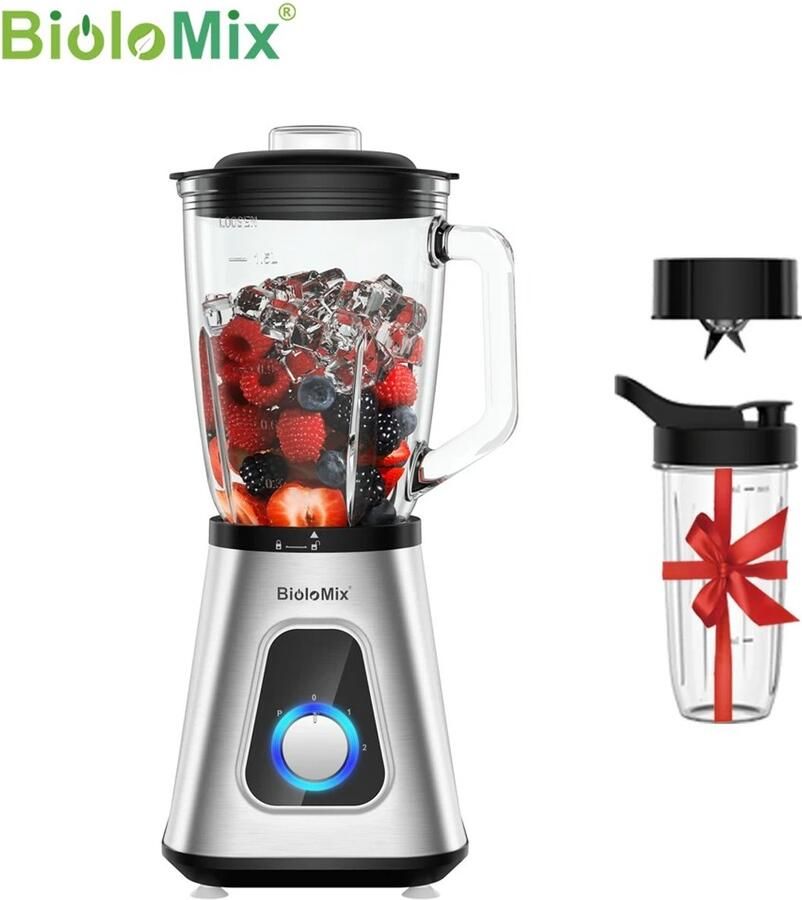 Innovastore Blender Smoothie Blender Comboblender Multifunctionele Keukenmixer Smoothie Meeneembeker 600ml 1300W