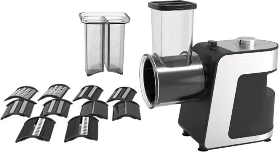 Innovastore Groentesnijder Snijmachine Hakmolen Keukengereedschap Elektrisch 5-1 machine Roestvrijstaal Zwart