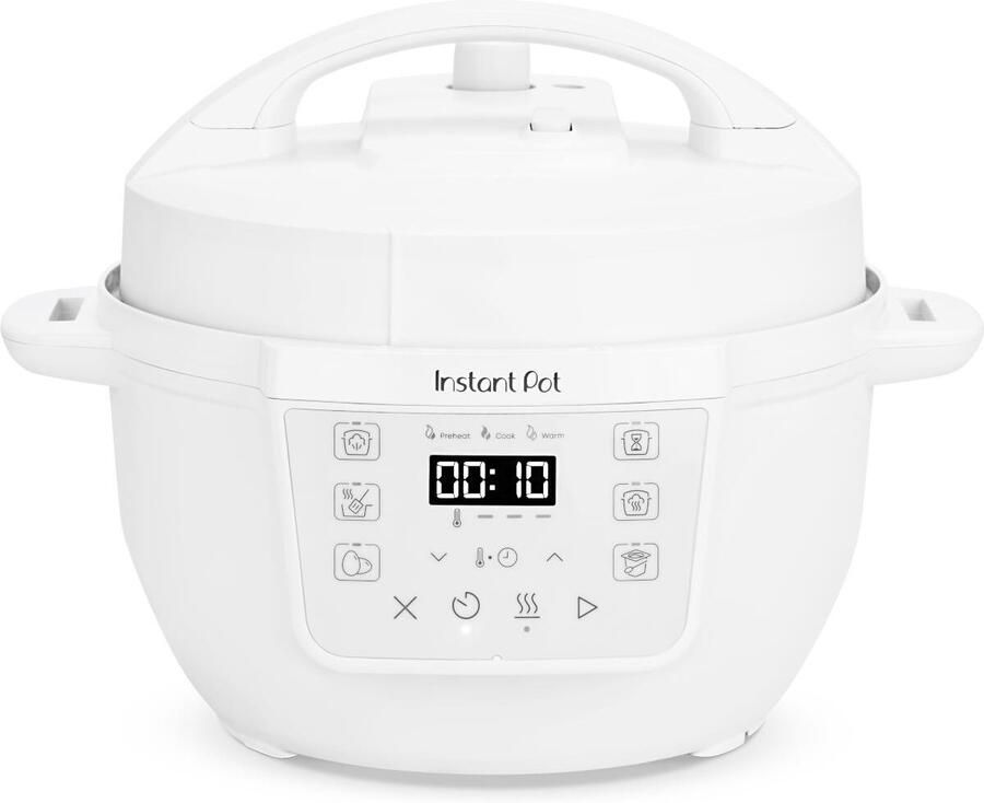 Instant Pot Classic Mini 3.8L Multicooker 7-in-1 Snelkookpan Slowcooker Sauteren Stomen Ei Yoghurt Warmhouden tot 70% sneller koken energiebesparing tot 80% ideaal voor 1–4 porties Sea Salt Wit vaatwasserbestendige onderdelen