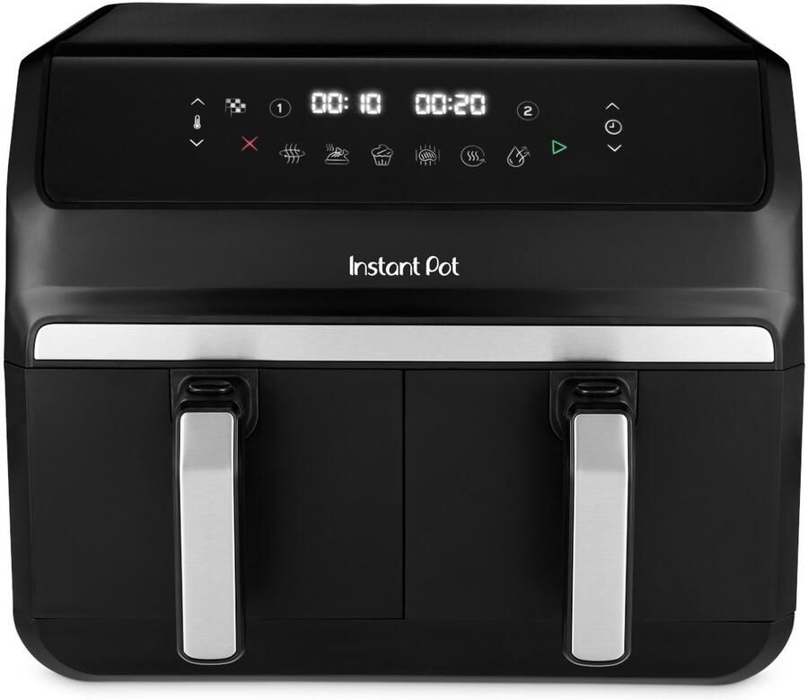 Instant Pot Vortex Dual Drawer 8L Airfryer – Dubbele Airfryer met 2x 4L Laden – SyncCook™ & SyncFinish™ – ClearCook – 8-in-1 – Tot 205°C – Vaatwasserbestendig