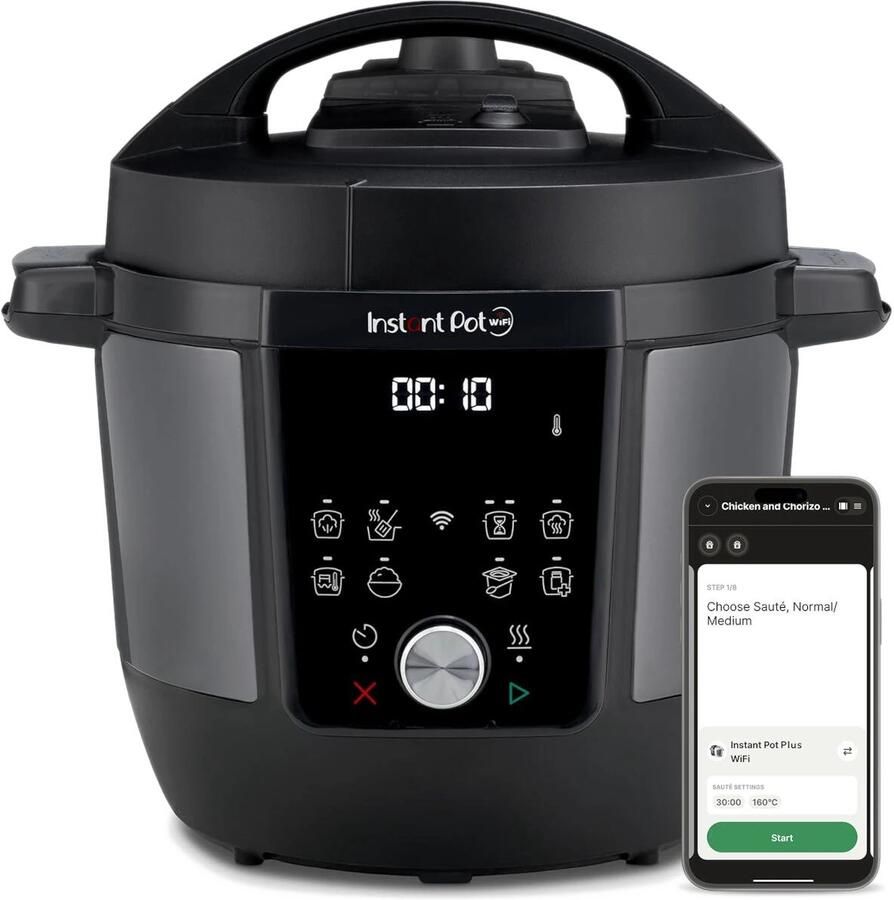 Instant Pot Duo Plus Multicooker – 5 7 Liter – 9-in-1 Elektrische Hogedrukpan – 1000W – Roestvrijstalen Binnenpan – Slowcooker Rijstkoker Stomer Sous-vide Warmer – Met LCD-scherm en Timerfunctie – Vaatwasserbestendige Onderdelen – 4 -6 personen