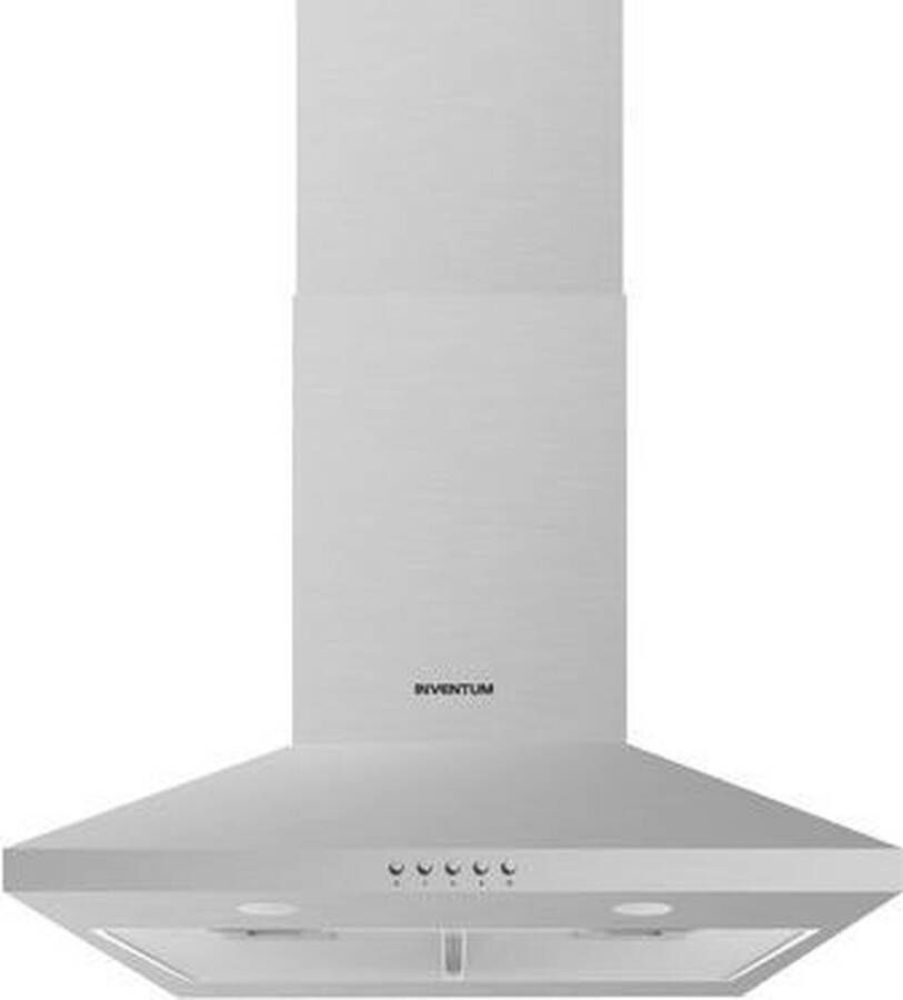 Inventum AKP6000RVS wandschouw afzuigkap 60 cm Afzuigcapaciteit 435 m3 h Geschikt voor grote keuken 3 standen Ledspots Luchtafvoer en recirculatie RVS