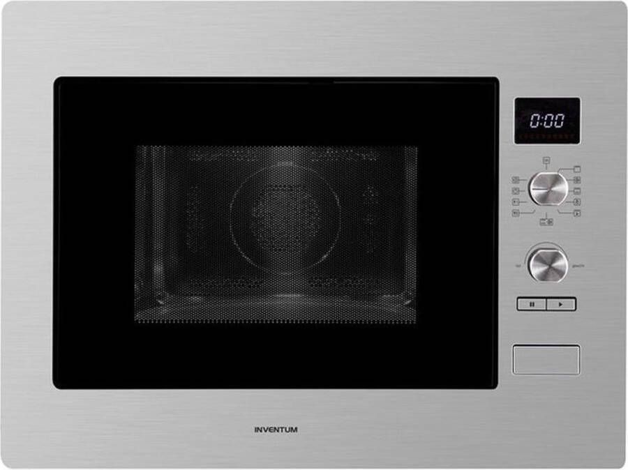 Inventum IMC6132F Inbouw combi-oven Hetelucht Magnetron Grill 32 liter 45 cm hoog Tot 220°C RVS Zwart