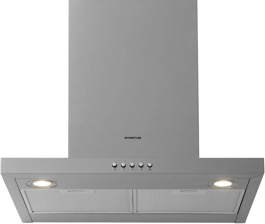 Inventum AKB6005RVS Wandschouw afzuigkap 60 cm 645 m³ h 3 standen Energieklasse A RVS