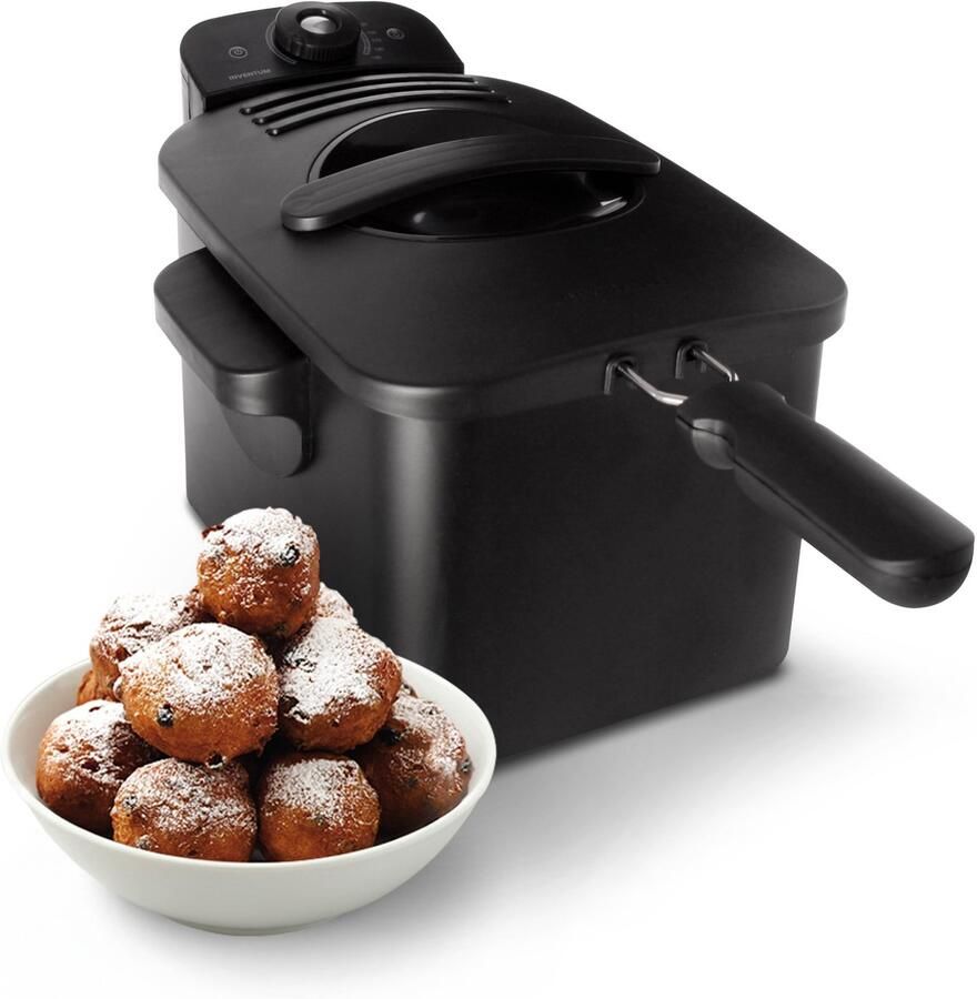 Inventum GF431B Frituurpan 3 liter Tot 190 graden 2200 watt Koude zone Friteuse Oliebollen pan Zwart Beste Koop Augustus 2025 - Foto 2