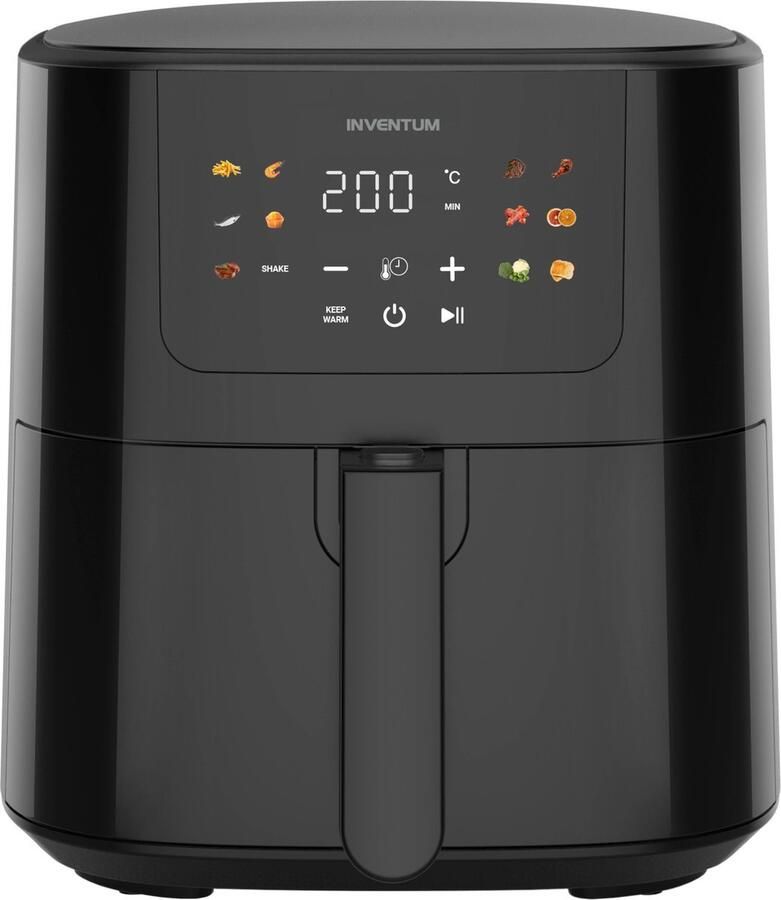 Inventum GF500HLDB Airfryer Hetelucht friteuse 5 liter 8 automatische programma's 80 tot 200°C 1700 watt Zwart - Foto 2