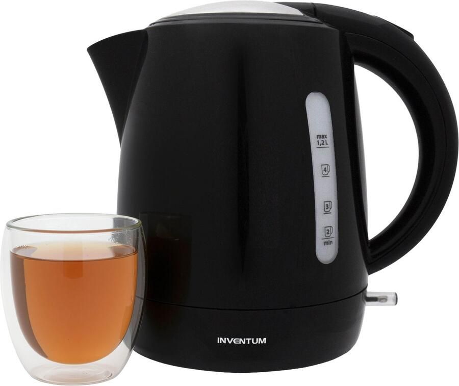 Inventum HW212 Waterkoker Inhoud 1 2 liter Kunststof 2200 watt Zwart