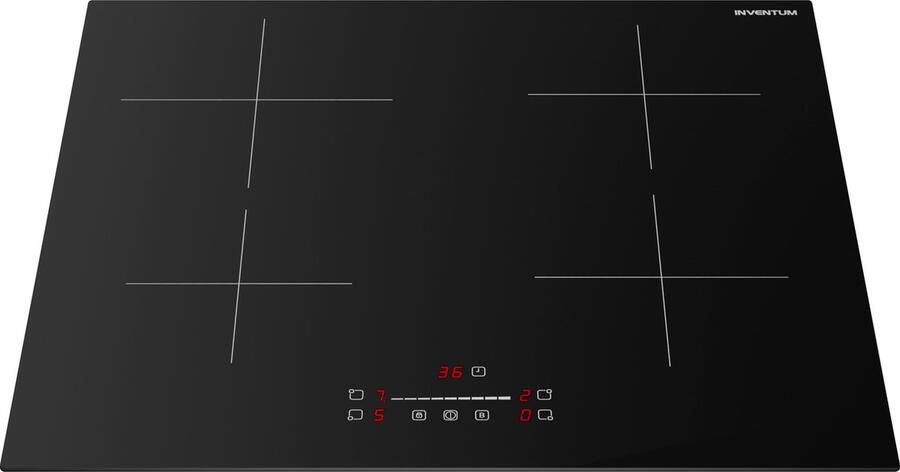 Inventum IKI6008 inbouw inductiekookplaat 60 cm 1-fase 4 kookzones Boost Timer Kinderslot Randloos Elektrische kookplaat 4 pits Zwart - Foto 5