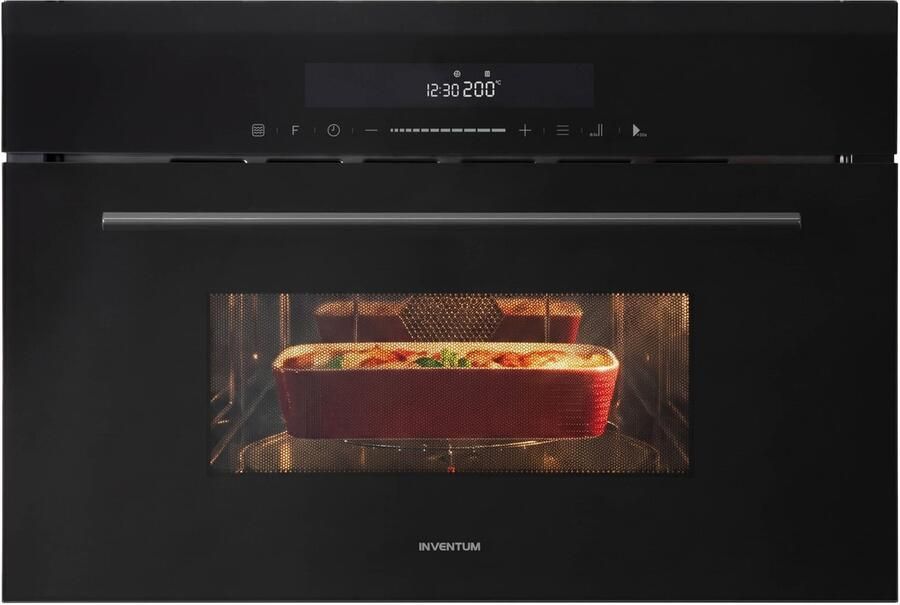 Inventum IMC3834GT Inbouw combi-oven Hetelucht Magnetron Grill 34 liter 38 cm hoog Tot 220 graden Zwart RVS - Foto 4