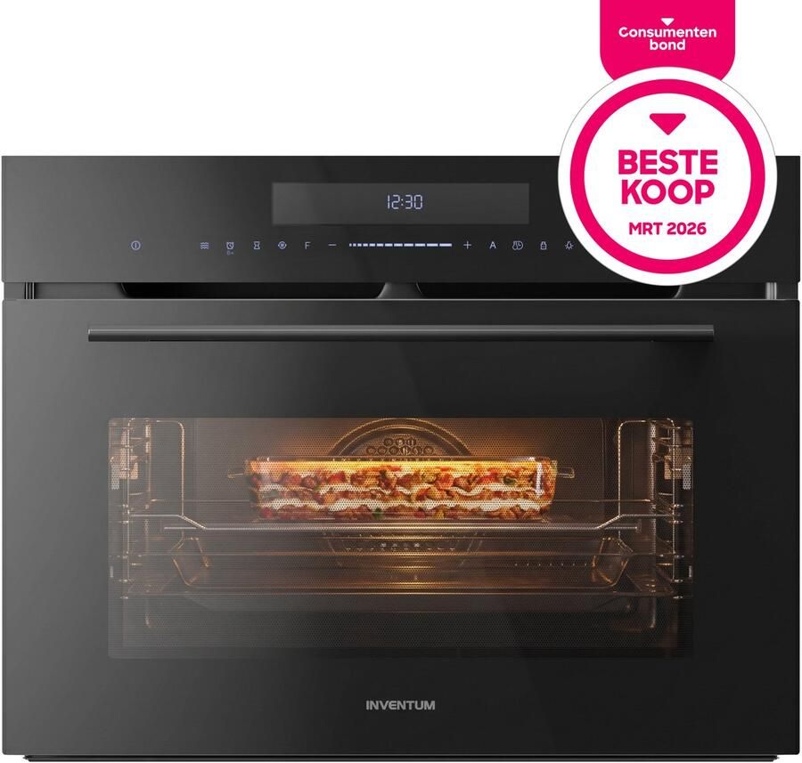 Inventum IMC4535GT Inbouw combi-oven Hetelucht Magnetron Grill 50 liter 45 cm hoog Tot 250 graden Zwart Beste Koop November 2025