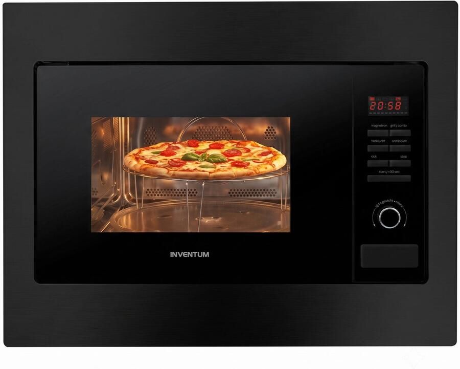 Inventum IMC6125FZWA Inbouw combimagnetron 25L 900W 45cm Hetelucht- en grillfunctie Zwart