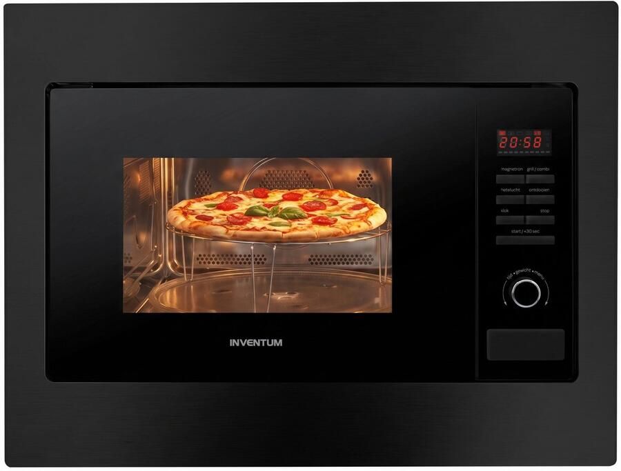 Inventum IMC6125FZWA Inbouw combimagnetron 25L 900W 45cm Hetelucht- en grillfunctie Zwart