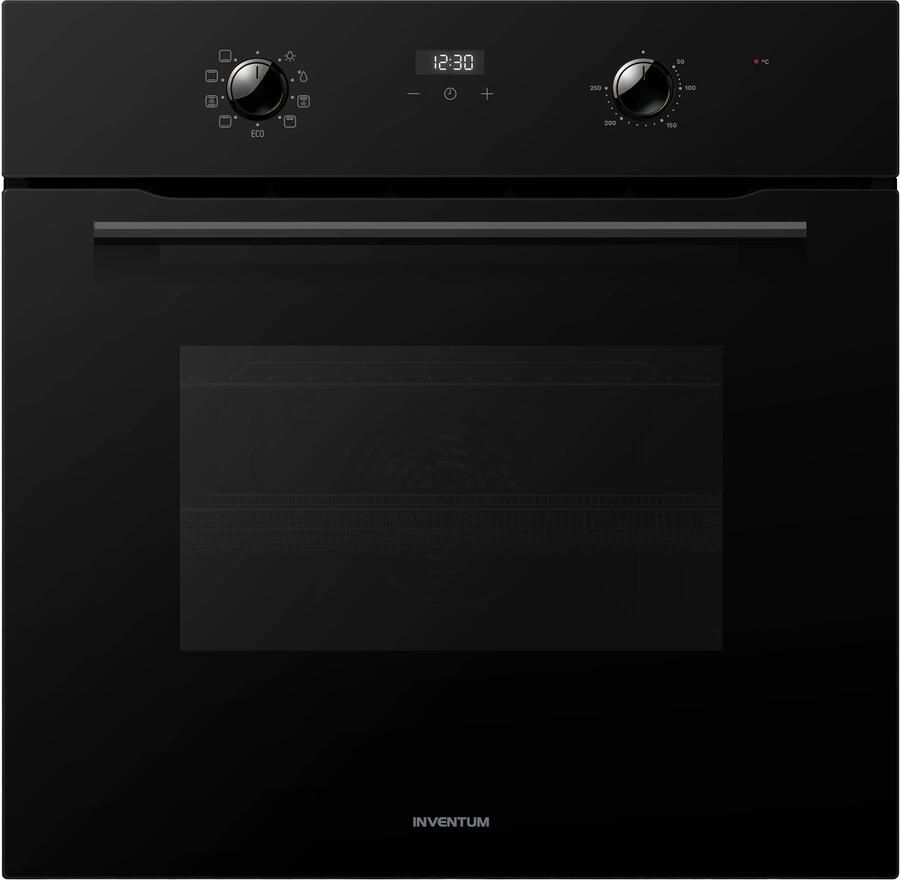 Inventum IOH6070GK Inbouwoven 70L Hetelucht Airfry & Grill 60cm 50-250°C 8 standen Zwart