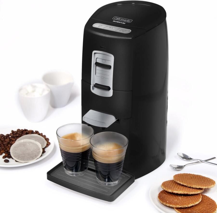 Inventum Koffiepadapparaat HK5 1 3L Zwart 34 cm Geschikt voor standaard pads van bekende merken zoals Senseo