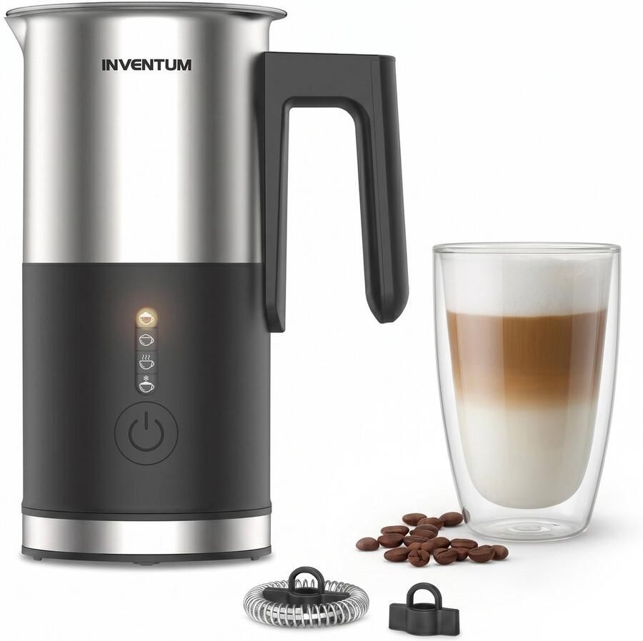 Inventum MK355S Elektrische Melkopschuimer Warm & koud schuim Verwarmen 115 240 ml Zwart RVS
