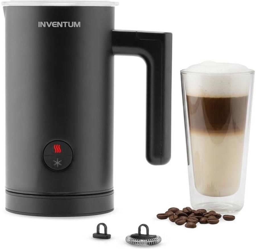 Inventum MK360B Elektrische melkopschuimer 150 300 ml Warm koud opschuimen Verwarmen PFAS vrij Antikleeflaag Zwart