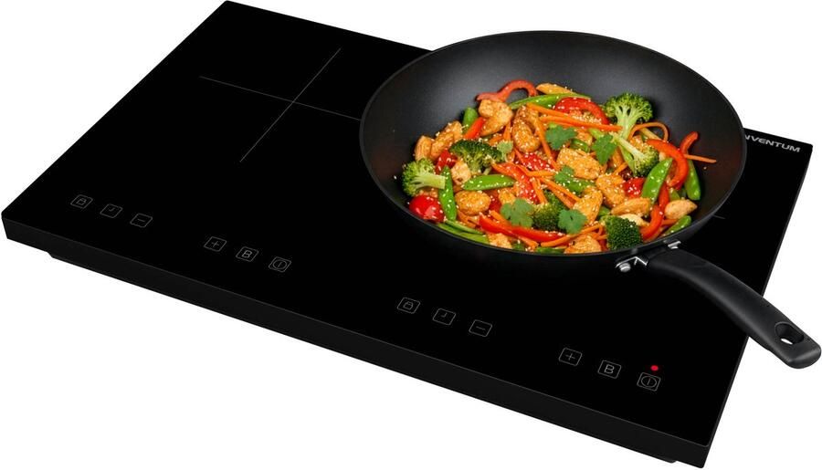 Inventum VKI3020ZWA inductie kookplaat 56 5 cm 2 kookzones 1-fase plug en play Timer Kinderslot 8 standen 3500 W Vrijstaand Zwart - Foto 2