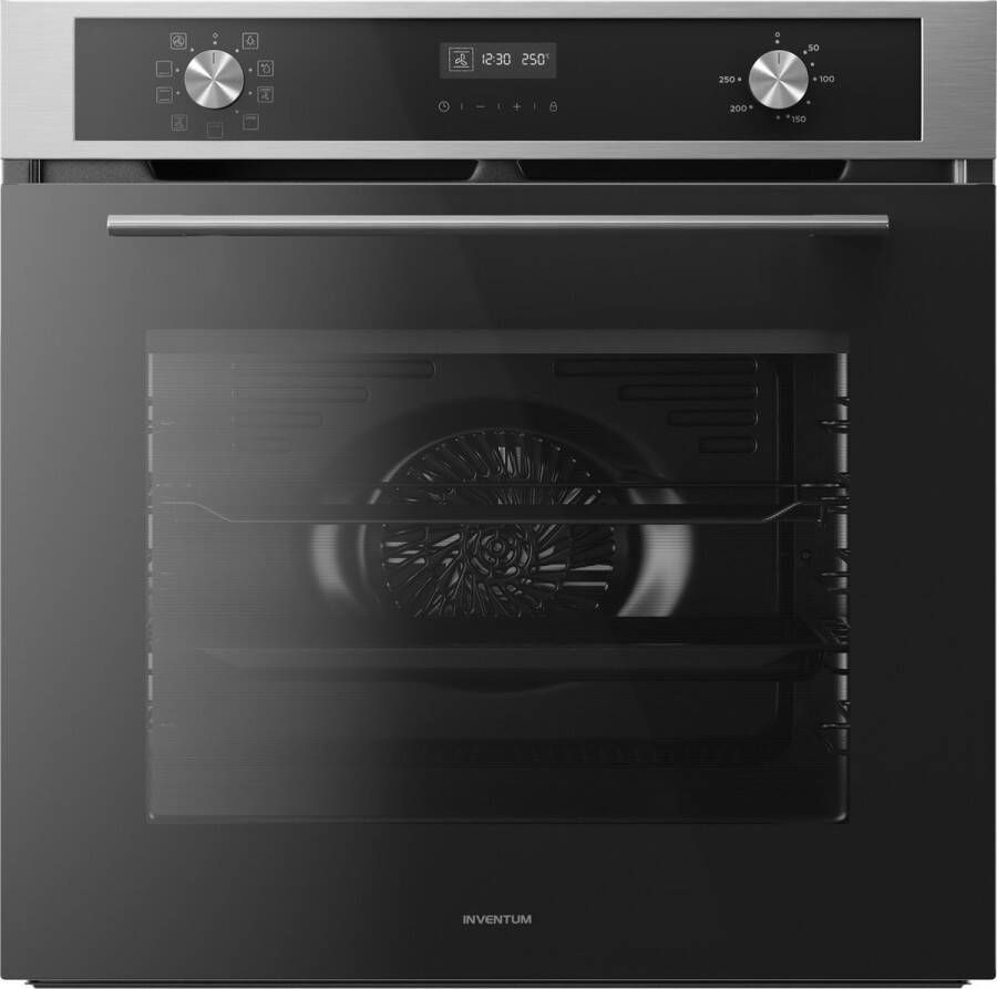 Inventum IOM6072RK Inbouw combi-oven Multifunctioneel Grill 72 liter 60 cm hoog Tot 250°C Zwart RVS