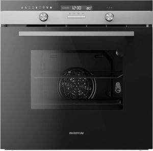 Inventum IOM6170RK Inbouw combi-oven Multifunctioneel Hetelucht Grill 70 liter 60 cm hoog Tot 250°C Zwart RVS