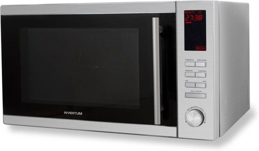 Inventum MN255C Vrijstaande combimagnetron Heteluchtoven Grill 25 liter 900 watt 10 kookprogramma's RVS Zwart - Foto 2