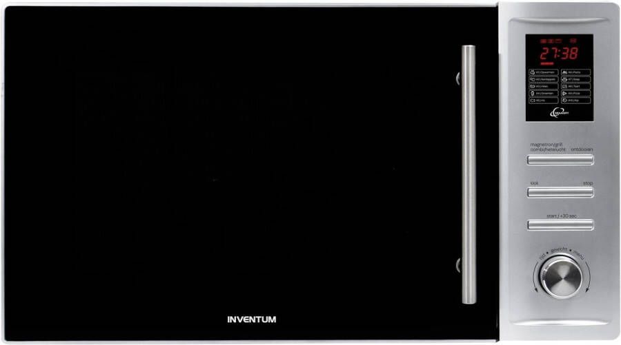 Inventum MN325CS Vrijstaande combimagnetron Heteluchtoven Grill 32 liter 1000 watt 10 kookprogramma's RVS Zwart - Foto 2