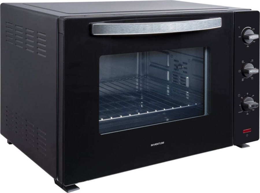 Inventum OV607B Vrijstaande heteluchtoven Draaispit 60 liter 2000 watt 6 programma's Zwart