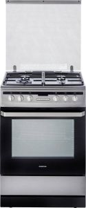 Inventum VFG6034WGRVS Vrijstaand gasfornuis RVS
