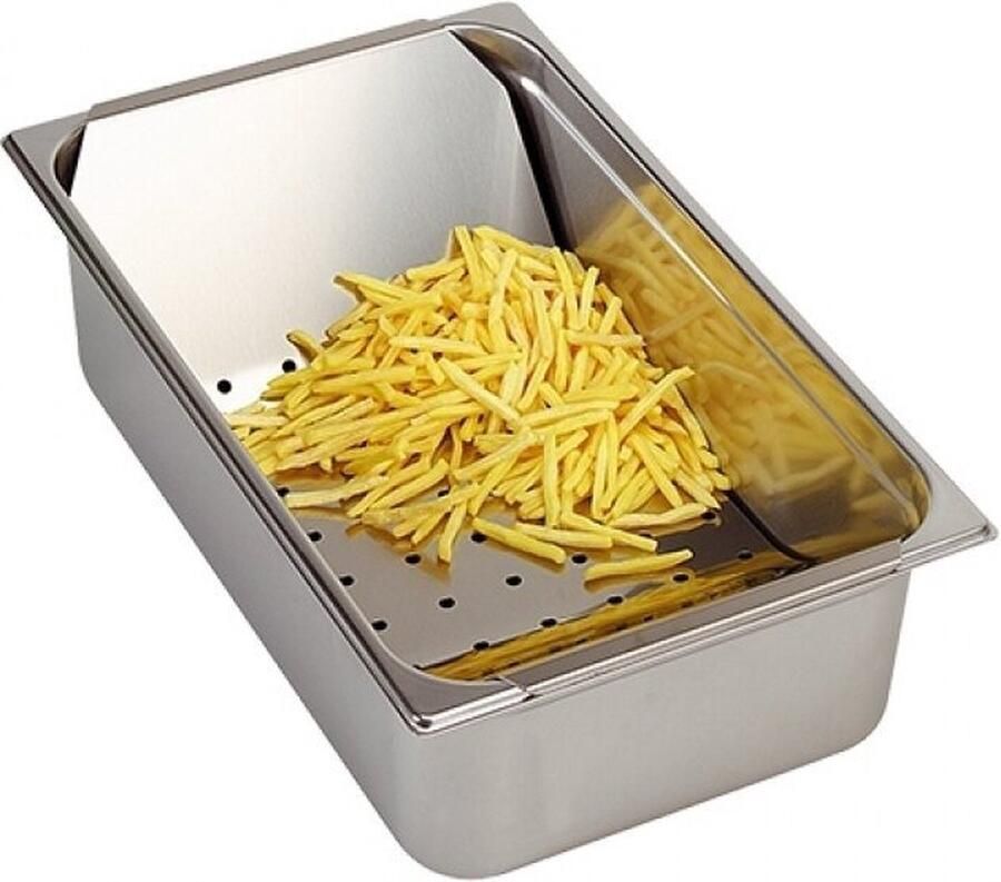 ISO Winkelinventaris frites-uitschepbak